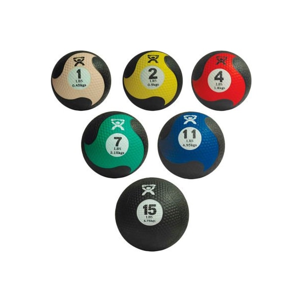 Fabrication Enterprises CanDo Firm Medicine Ball, 5-Piece Set (1 Each: 2, 4, 7, 11, 15 lb.) 455367 - main